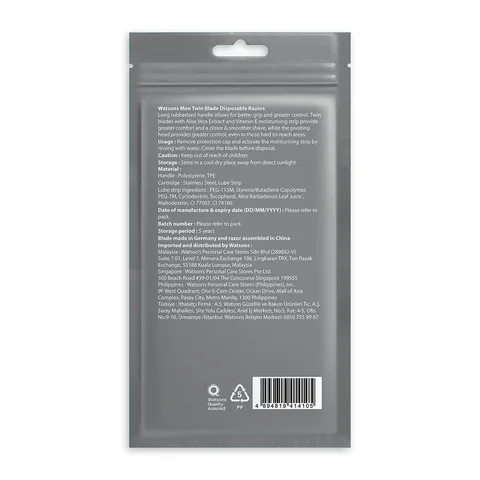 Watsons Men 2 blade Disposable Razor 6 pcs