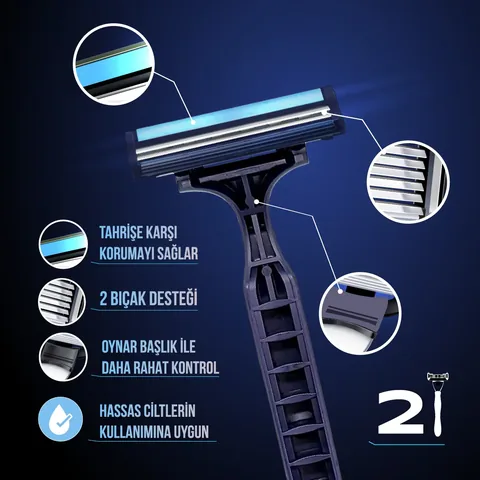 Watsons Men 2 blade Disposable Razor 6 pcs
