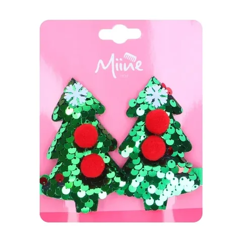 Miine Glänzender Kiefer Weihnachts-Haarclip - Festliches Feiertagsaccessoire