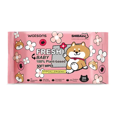 Watsons Shibainc Feuchttücher für Babys - 60 Stück