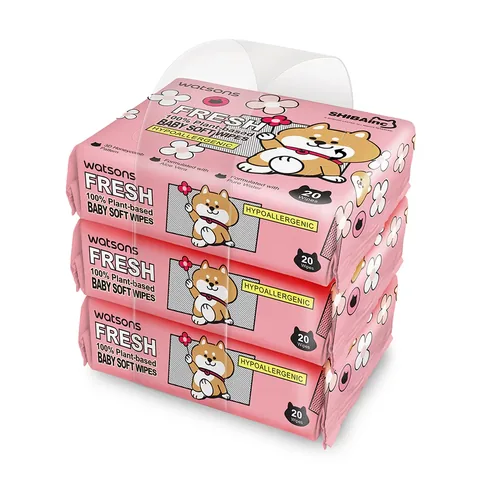 Влажные салфетки для детей Watsons Shibainc Fresh 3 x20