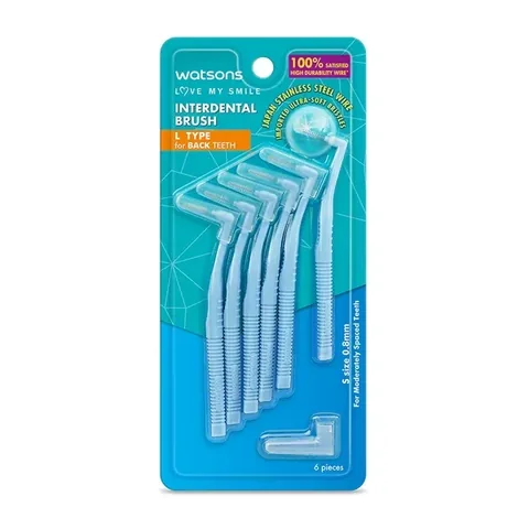 Зубная щетка межзубная Watsons L-образная 0,8 мм 6 шт.