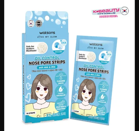 Watsons Oil Control Nose Strips Aha&bha 10 pcs
