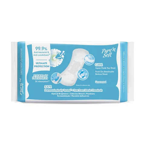 Pure'n Soft فوط صحية يومية بيور أند سوفت كومفورت الترا رفيعة بدون رائحة، 40 قطعة