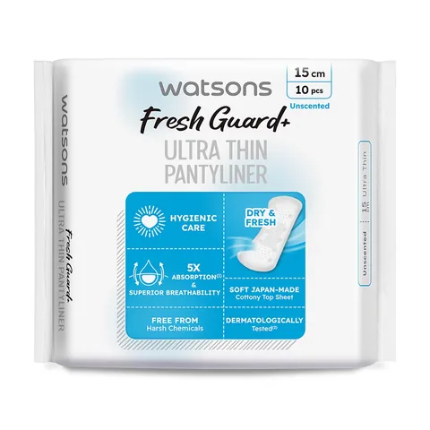 Watsons فوط واتسونز اليومية الرقيقة للغاية غير المعطرة، عبوة من 10 قطع