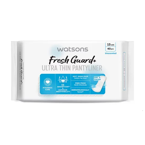 Ультратонкие ежедневные прокладки без запаха Watsons Fresh+ 40 шт