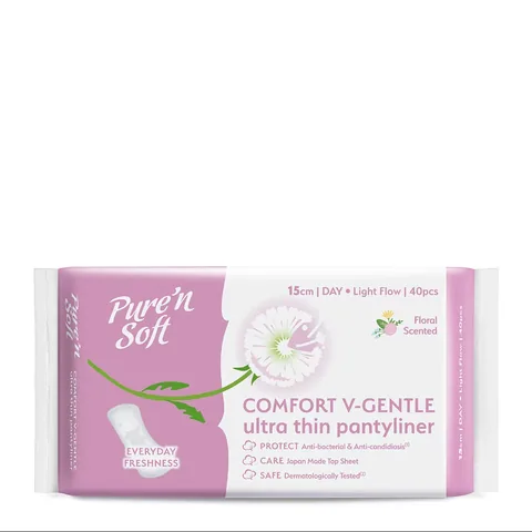 Прокладки ежедневные Ultra Thin Comfort Flower 40 шт от Pure'n Soft