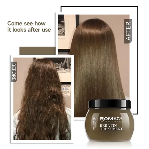 Keratin Treatment Mask with Argan Oil Enhanced with Astaxanthin from Romasi – 500 ml