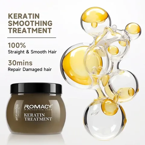 Keratin Treatment Mask with Argan Oil Enhanced with Astaxanthin from Romasi – 500 ml