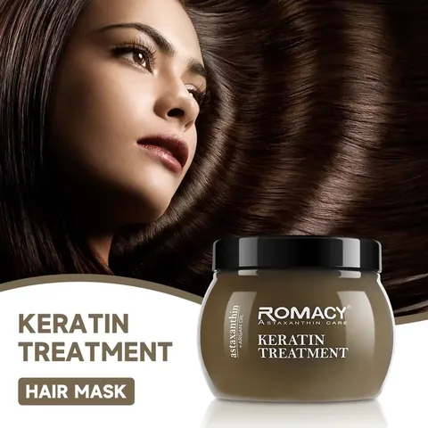 Keratin Treatment Mask with Argan Oil Enhanced with Astaxanthin from Romasi – 500 ml