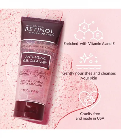 Retinol Anti-Wrinkle Gel Cleanser by Skincare Cosmetics 150 ml