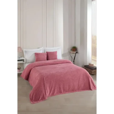 Wondel Dusty Rose Doppelbett Sofabezug & Decke 200x230 cm