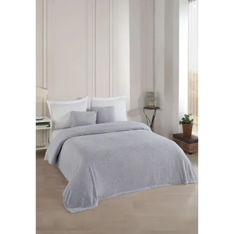 Wondel Graues Doppelbett Sofabezug & Decke 200x230 cm