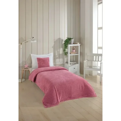 Чехол и плед для дивана Wondel Пыльная роза, 150x220 см, полиэстер-Хлопок