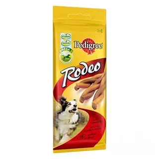 Pedigree Rodeo Rind Hundesnacks mit Vitaminen und Omega 3 - 4 Stück
