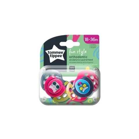 Детская соска Tommee Tippee 2 шт. 18-36 месяцев красная Tt43340402