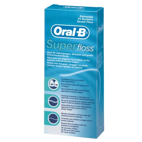 Oral-B Super Floss Zahnseide für Zahnspangen und Zahnpflege