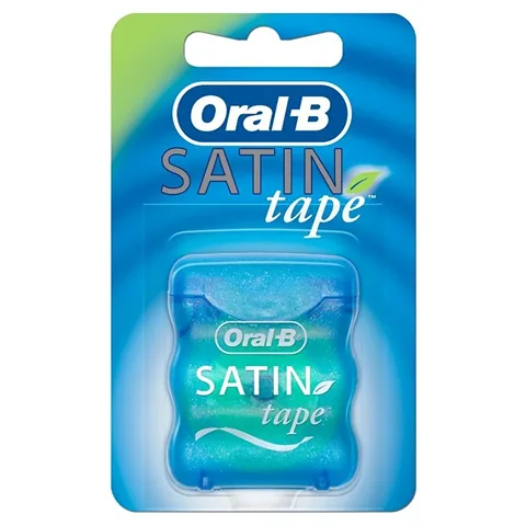 Oral-B خيط تنظيف الأسنان أورال-بي ساتان تاب الذي يعطي شعورًا بالانتعاش والنظافة 25 مترًا