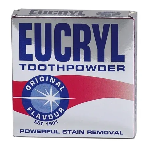 Eucryl مسحوق أسنان يوكريل الأصلي لإزالة البقع القوية ٥٠ غرام
