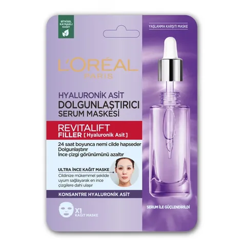 Маска для лица с гиалуроновой кислотой L'Oréal Paris Revitalift Filler