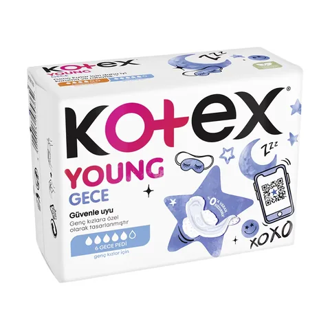 Kotex فوط كوتكس الليلية للبنات عبوة من 7 قطع، فائقة الامتصاص
