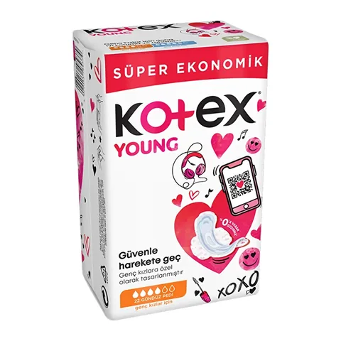 Kotex Young Daytime Pads 22's | Extra Absorbent & Comfortable