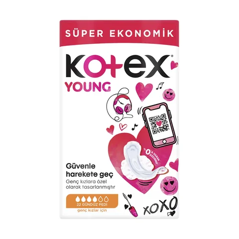 Kotex Young Daytime Pads 22's | Extra Absorbent & Comfortable
