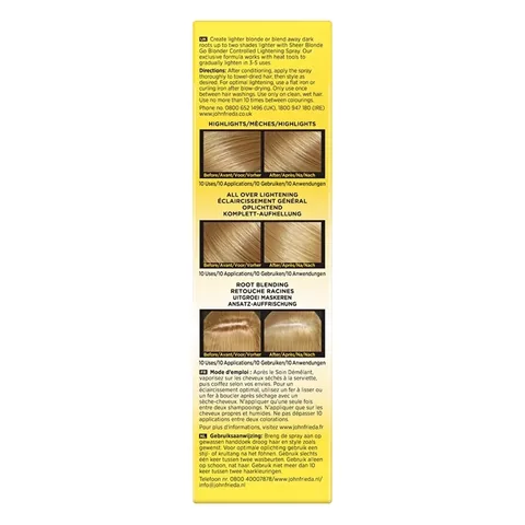 John Frieda Sheer Blonde Go Blonder Lightening Spray for Blonde Hair 100 ml