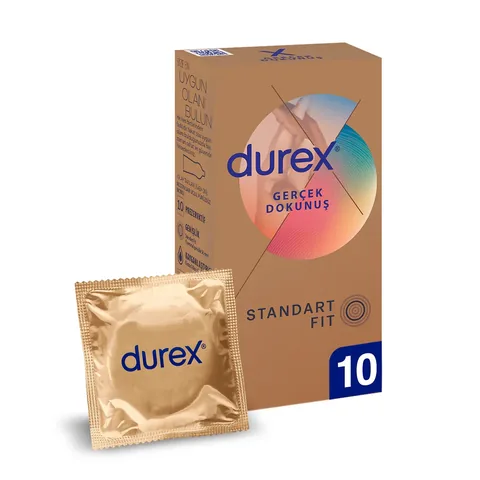 Durex واقيات ذكرية من دوركس ريل توتش عبوة من 10 قطع رقيقة جدًا وذات ملمس حساس