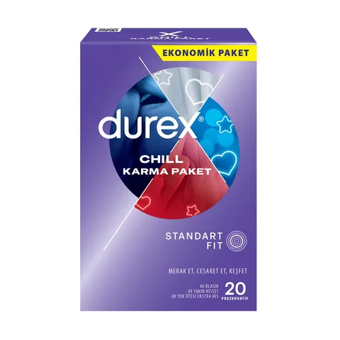 Durex Chill Kondome 20er Pack - Ultra-Dünn, Kühlende Sensation