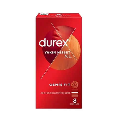 كوندوم دوركس فيل كلوز XL واسع 8 قطع Durex