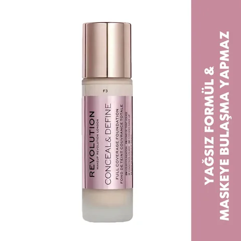 Revolution Conceal &amp; Define Foundation F3