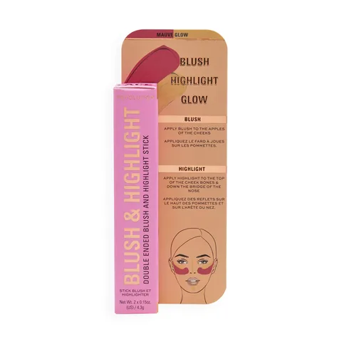 Revolution Mauve Glow Blush &amp; Highlighter Stick - Dual Use