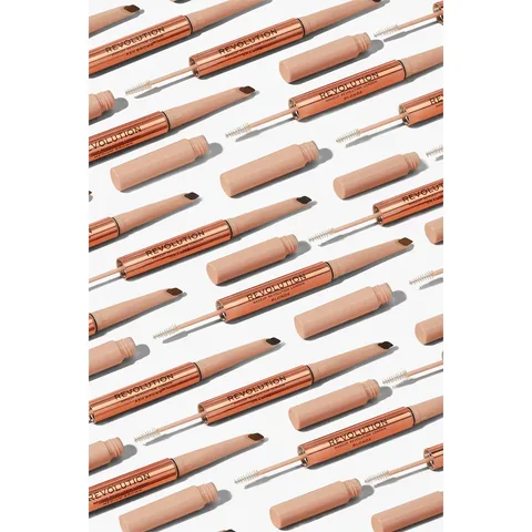 Revolution Fluffy Brow Duo Brow Pencil And Brow Mascara Ash Brown