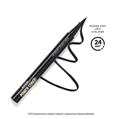 Avon Power Stay Eyeliner - Schwarzeste Schwarz, 24 Stunden wasserfest