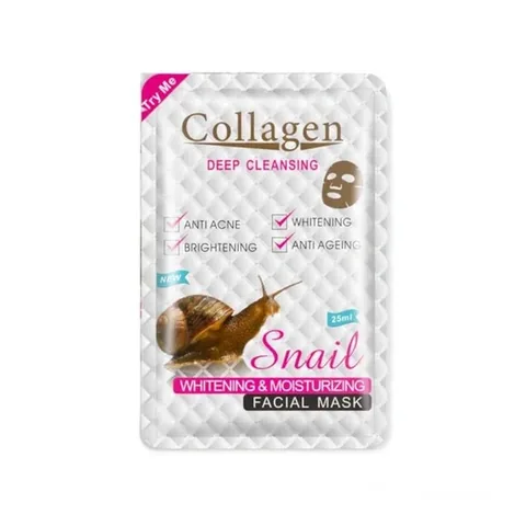 Маска с коллагеном улитки для осветления и увлажнения кожи от SNAIL