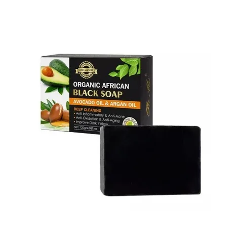 Afrikanische Schwarze Seife mit Avocadoöl und Arganöl 120g von Buy My