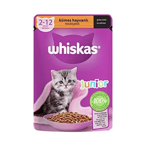 Whiskas Baby Poultry Wet Food Bag 85 gr