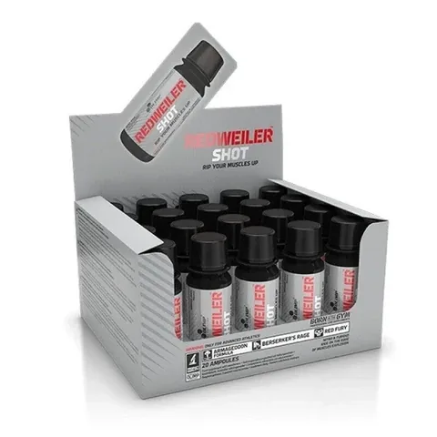 Olimp Redweiler Shot - Orange Geschmack, 20 Energiekapseln