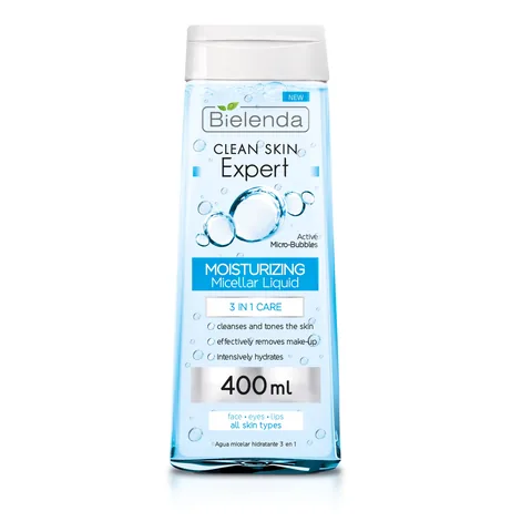 Bielenda Feuchtigkeitsspendende Mizellenflüssigkeit 3 in 1 Pflege 400 ml