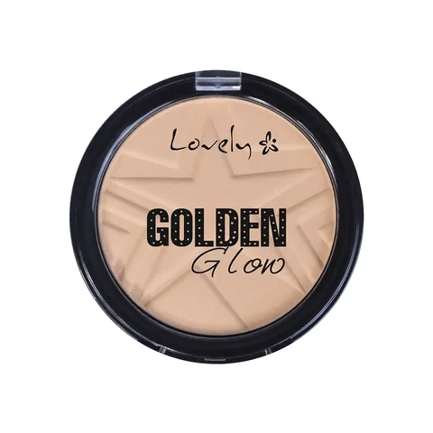 Lovely Golden Glow Makeup Powder - Highlighter, Bronzer, Mattifier