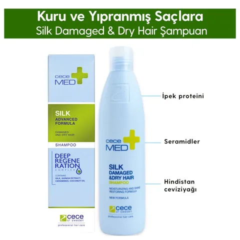 CeceMED Shampoo for Dry, Damaged and Colored Hair 300 ml