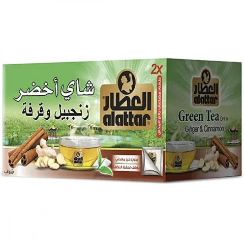 Al-Attar Green Tea Ginger And Cinnamon 20 bags