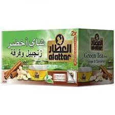 Al-Attar Green Tea Ginger And Cinnamon 20 bags