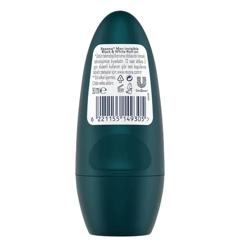 Rexona Superior Protection Men's Roll On Deodorant Invisible 72 Hours Continuous Protection 50 ml