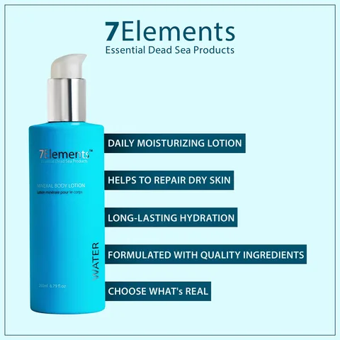 Dead Sea Daily Moisturizing Body Lotion for Dry Skin - by 7 Elements 260 ml
