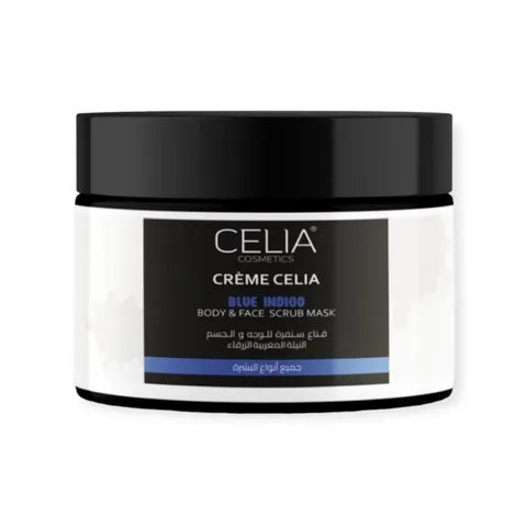 ماسك مقشر للجسم والوجه باللون الأزرق من سيليا 500 مل Celia