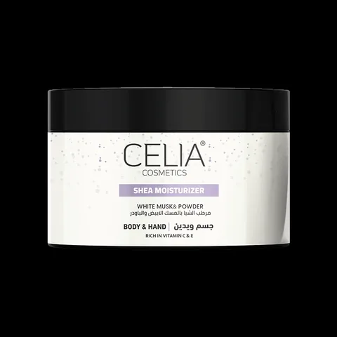 Sheabutterfeuchtigkeitsspender mit Moschus und Puder 300 ml von Celia