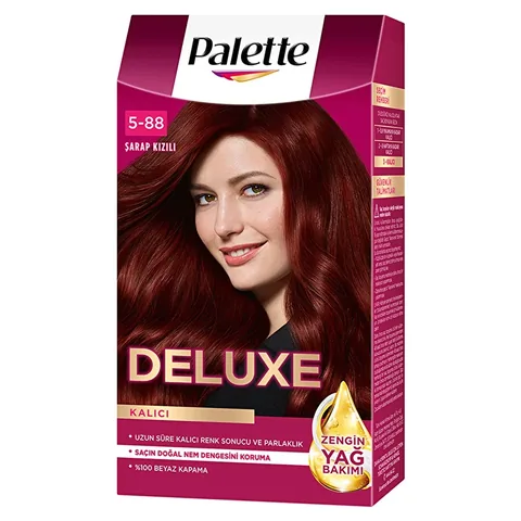 Palette Deluxe 5-889 Weinrot Haarfarbe - Langanhaltende Farbe & Glanz