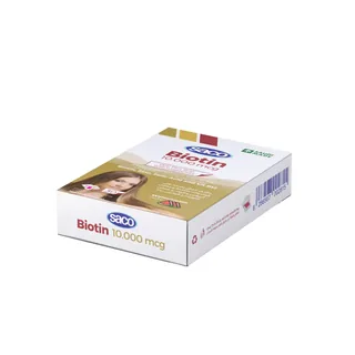 Saco Biotin 10000 MCG Wassermelonen-Geschmack 30 Kautabletten